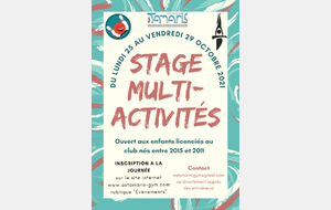 Stage multi-activités Toussaint 2021