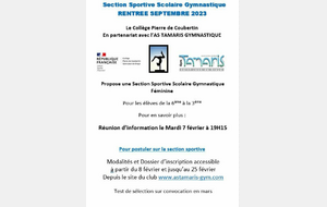 Réunion d'information section sportive scolaire