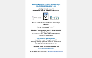 Réunion d'information Section Sportive Scolaire