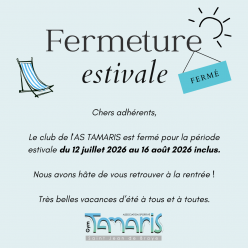 Fermeture estivale